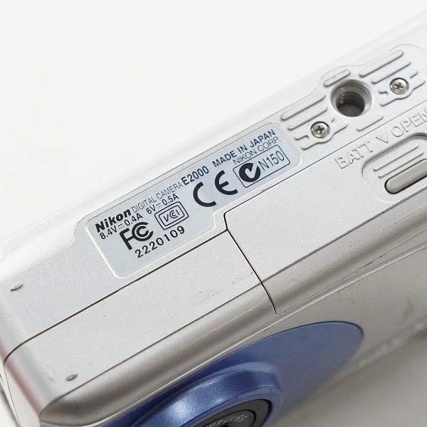 実際に弊社で買取させて頂いたNikon/ニコン E2000 COOLPIX 2000 クールピクス コンパクトデジタルカメラ 通電確認済みの画像 6枚目