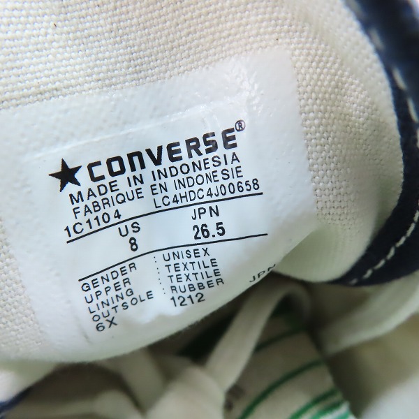実際に弊社で買取させて頂いたCONVERSE/コンバース ジャックパーセル ネイビー 1C1104/26.5の画像 5枚目