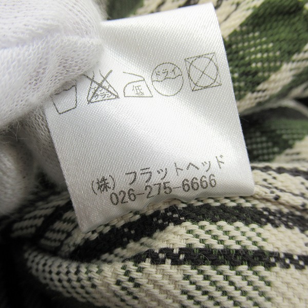 実際に弊社で買取させて頂いたTHE FLAT HEAD/ザフラットヘッド チェック ウエスタンシャツ 40の画像 4枚目