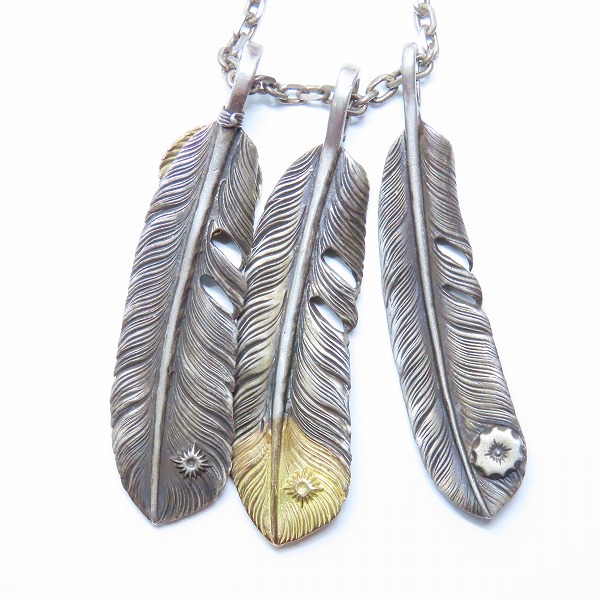 実際に弊社で買取させて頂いたARIZONA FREEDOM/アリゾナフリーダム 頭金 イーグル 先金/上金ハート フェザー/太陽神金メタル チェーン/ペンダントの画像 2枚目