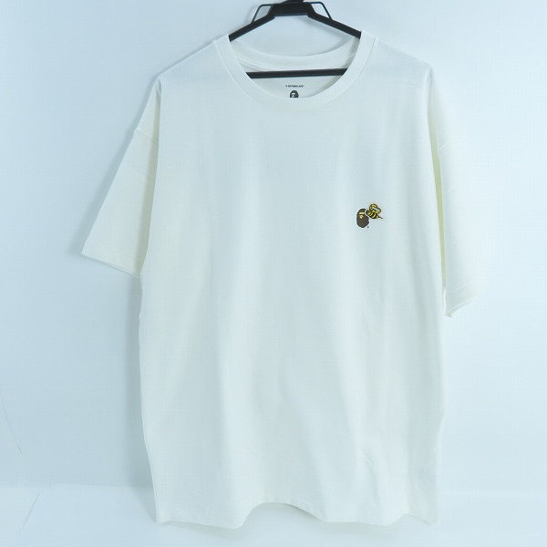 実際に弊社で買取させて頂いたA BATHING APE×READYMADE/アベイシングエイプ×レディメイド 刺繍入り Tシャツ WHITE × WATER CAMO/XL