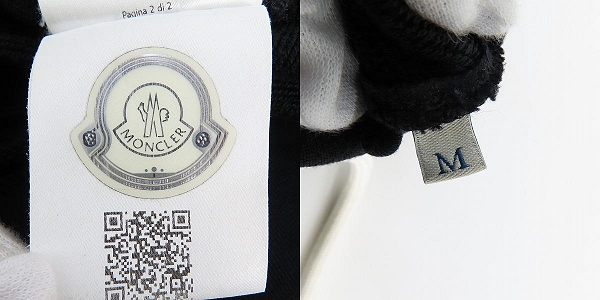 実際に弊社で買取させて頂いた【JPタグ】MONCLER/モンクレール 19SS MAGLIA シリコンロゴ スウェット プルオーバー パーカー ブラック/Mの画像 3枚目