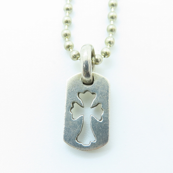実際に弊社で買取させて頂いたCHROME HEARTS/クロムハーツ DOG TAG TINY CO CRS/ドッグタグ タイニー カットアウトクロスの画像 1枚目