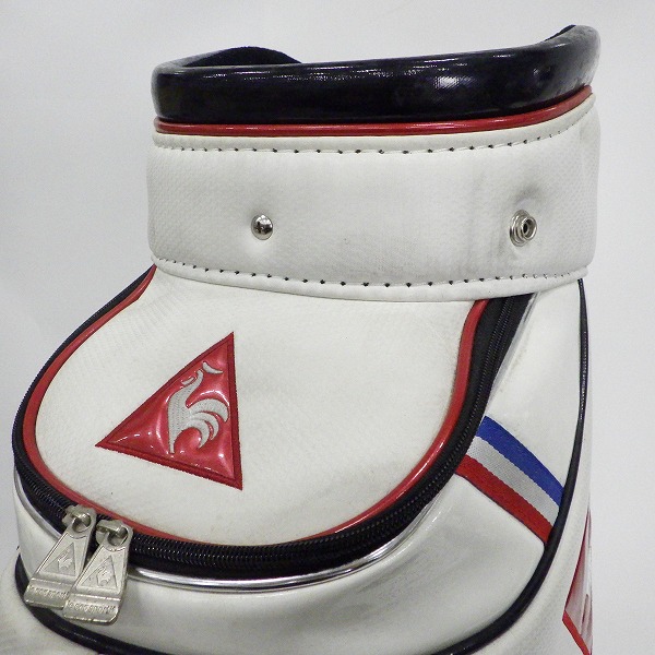 実際に弊社で買取させて頂いたle coq sportif/ルコックスポルティフ ゴルフ QQ1194 9型 6分割キャディバッグ ホワイトの画像 4枚目