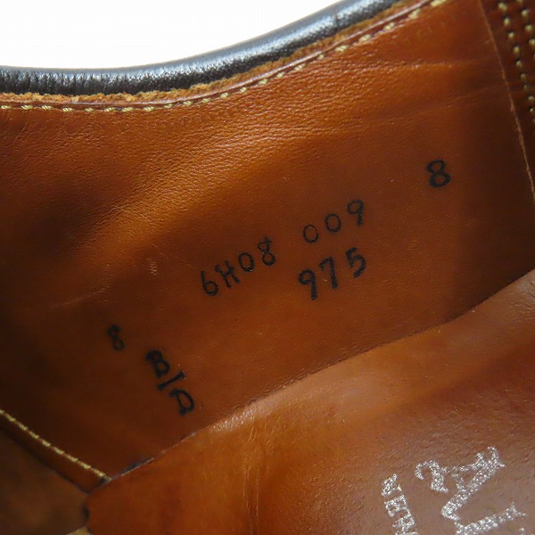 実際に弊社で買取させて頂いたALDEN/オールデン コードバン ロングウイングチップ バーガンディ 975/8の画像 5枚目