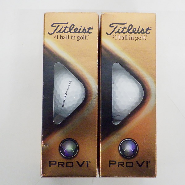 実際に弊社で買取させて頂いた【未使用/オウンネーム】Titleist/タイトリスト PRO V1 ゴルフボール ホワイト 2スリーブ 計6個