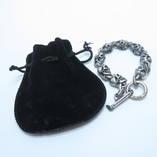 実際に弊社で買取させて頂いたGabor/ガボール ガボラトリー ALL SKULL LINK BRACELET/オールスカルリンクブレスレット 8リンクの画像 9枚目
