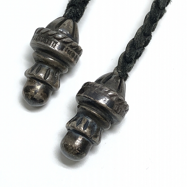 実際に弊社で買取させて頂いたCHROME HEARTS/クロムハーツ クリンプト スモールCHクロスペンダント w/レザーブレードの画像 4枚目