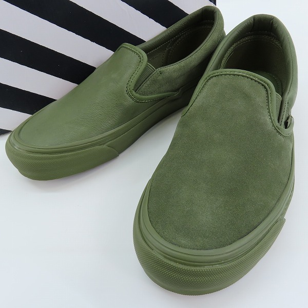 実際に弊社で買取させて頂いたVANS/バンズ OFF THE WALL/オフ ザ ウォール スリッポン/ローシューズ オリーブ VN0A32QNO19/26.0