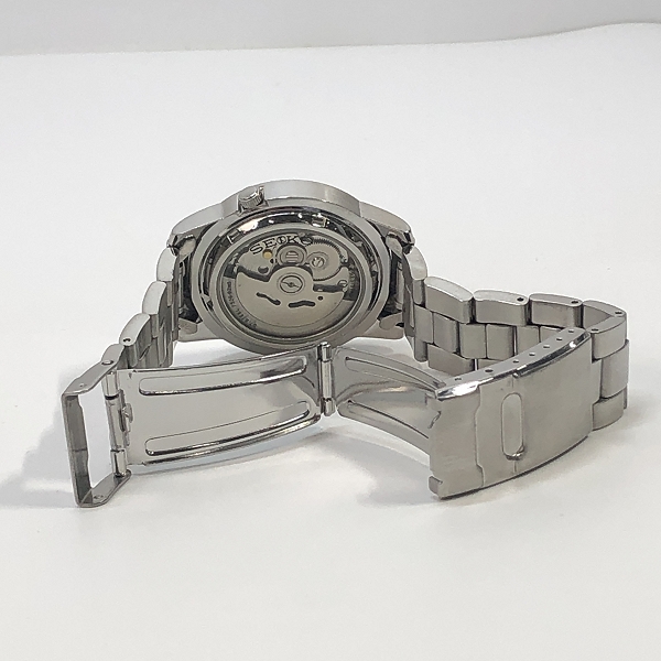 実際に弊社で買取させて頂いたSEIKO5/セイコーファイブ 裏スケ スケルトン 自動巻き 腕時計 7S26-02W0の画像 3枚目