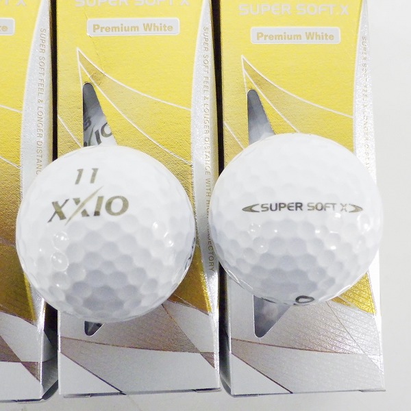 実際に弊社で買取させて頂いた【未使用】DUNLOP/ダンロップ XXIO/ゼクシオ SUPER SOFT X ゴルフボール プレミアムホワイト 3スリーブ の画像 1枚目