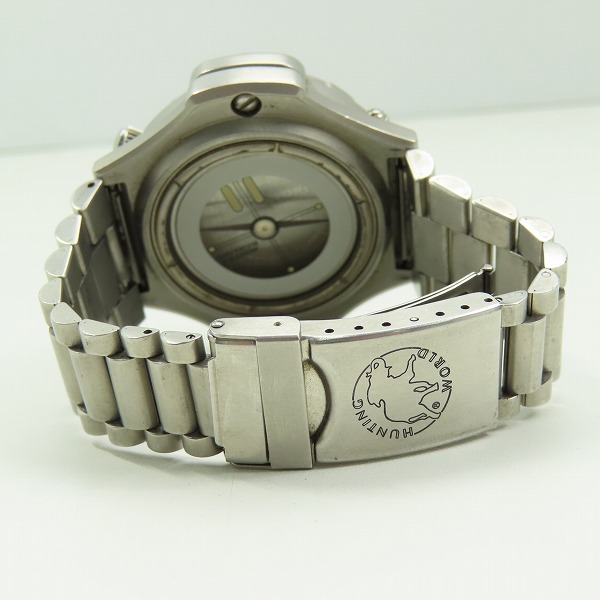 実際に弊社で買取させて頂いたHUNTING WORLD/ハンティングワールド  ムーンフェイズ 腕時計 【動作未確認】の画像 2枚目