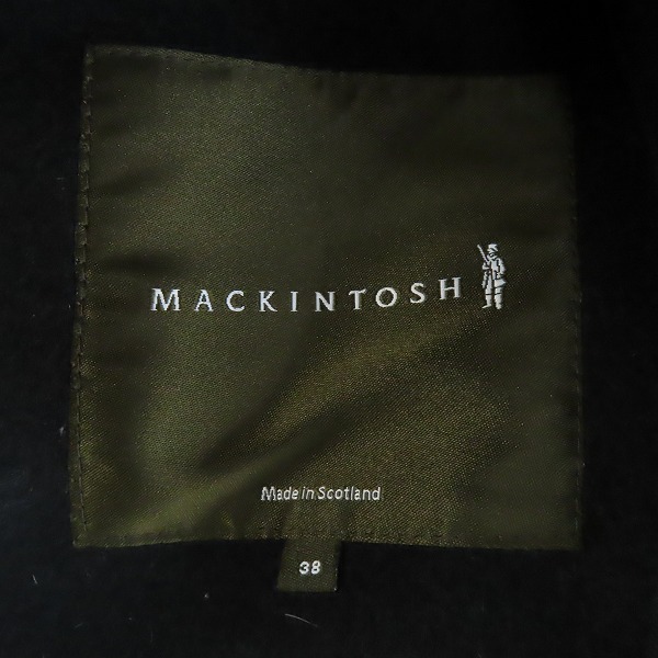 実際に弊社で買取させて頂いたMACKINTOSH/マッキントッシュ くるみボタン メルトン ウール フード ショート コート/38の画像 3枚目
