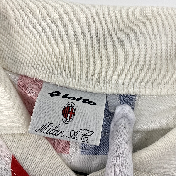 実際に弊社で買取させて頂いたlotto/ロット ACミラン 1996/1997 アウェイ 半袖 オーセンティック ユニフォーム/Lの画像 2枚目