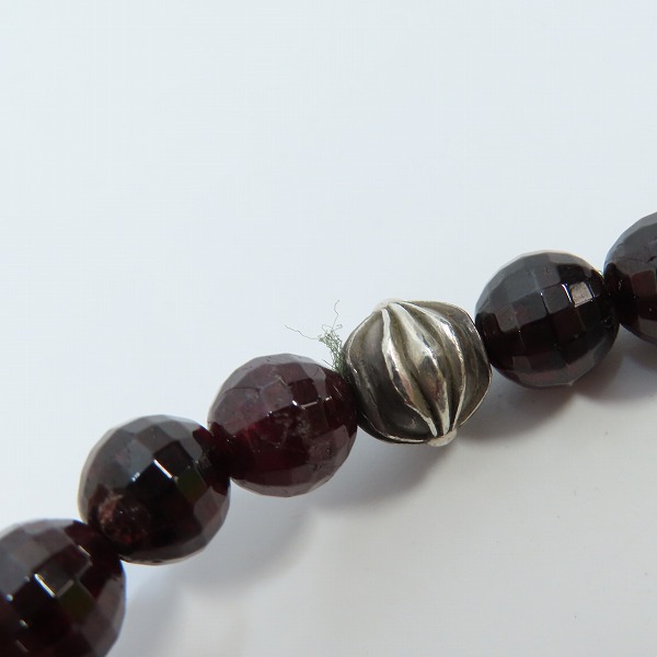 実際に弊社で買取させて頂いたCHROME HEARTS/クロムハーツ 8mm BEAD34 ガーネット ビーズブレスレットの画像 7枚目
