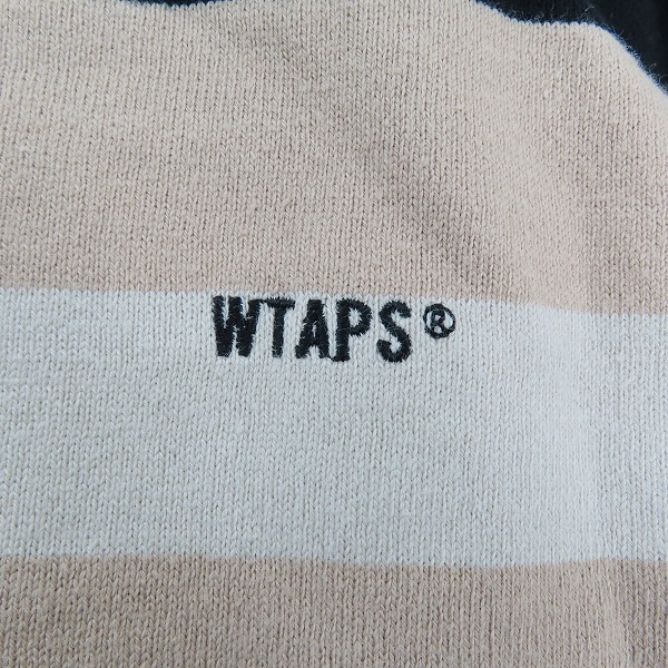 実際に弊社で買取させて頂いたWTAPS/ダブルタップス VATOS SS TEE COTTON Tシャツ ボーダー/201ATDT-CSM25/04の画像 5枚目