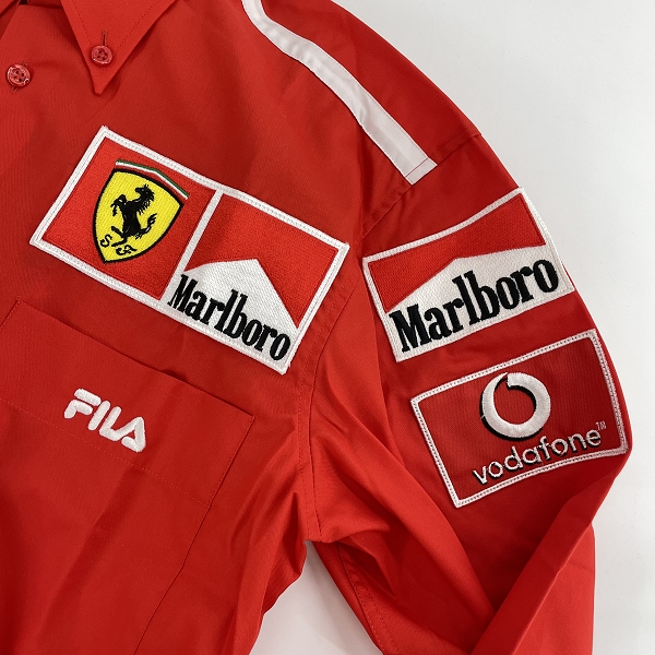 実際に弊社で買取させて頂いたFILA/フィラ Ferrari/フェラーリ Formula1/F1 長袖シャツ/Mの画像 5枚目
