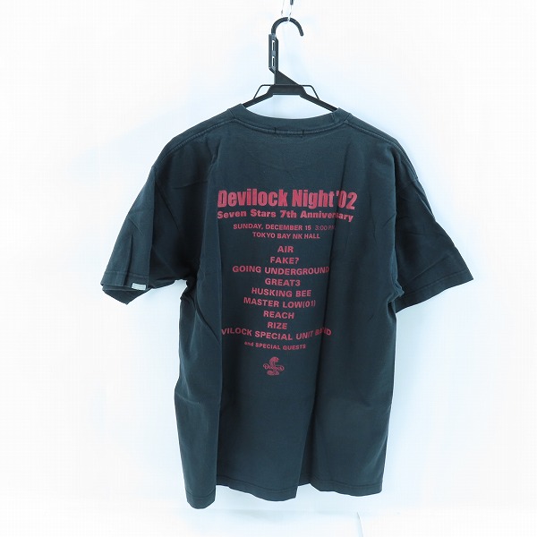実際に弊社で買取させて頂いたDEVILOCK/デビロック 7th ANNIVERSARY/DEVILOCK Night'02 記念バンドTシャツ XLの画像 1枚目