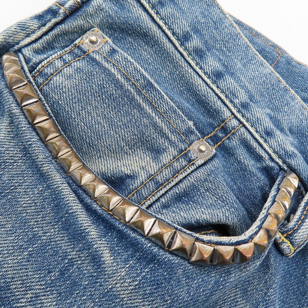 実際に弊社で買取させて頂いたHYSTERIC GLAMOUR/ヒステリックグラマー VIXEN GIRL刺繍 ストレートデニムパンツ 02213AP20/32の画像 7枚目