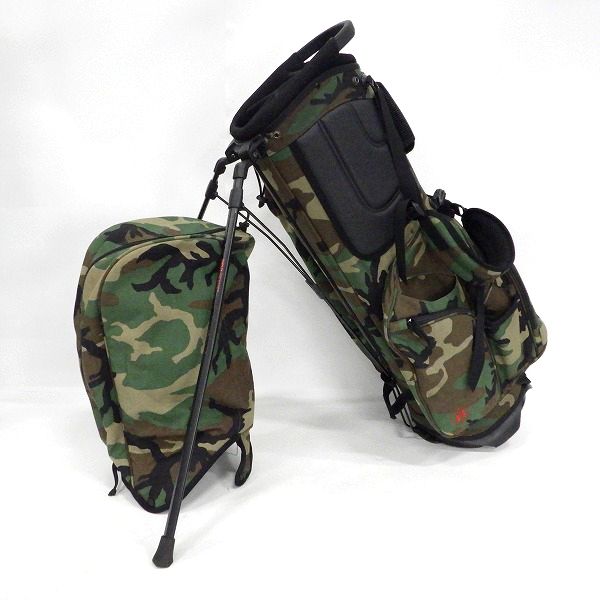 実際に弊社で買取させて頂いたBRIEFING/ブリーフィング CR-4 #02 9.5型 5分割スタンド式キャディバッグ ウッドラン カモ迷彩柄の画像 1枚目