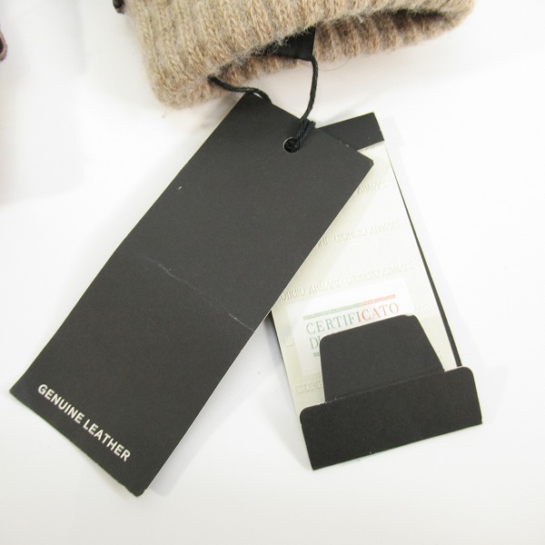 実際に弊社で買取させて頂いた【未使用】ARMANI EXCHANGE/アルマーニエクスチェンジ  レザー手袋 S/Mの画像 6枚目