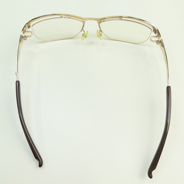 実際に弊社で買取させて頂いた999.9/フォーナインズ メタルブロウ ハーフリム チタン メガネフレーム/S-841Tの画像 2枚目