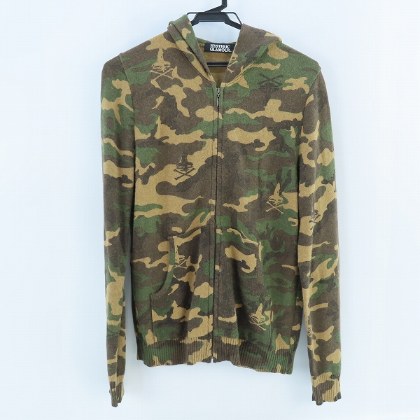 実際に弊社で買取させて頂いたHYSTERIC GLAMOUR/ヒステリックグラマー WOMAN ON SKULL CAMO アンゴラ ウールパーカー0204ND06/M