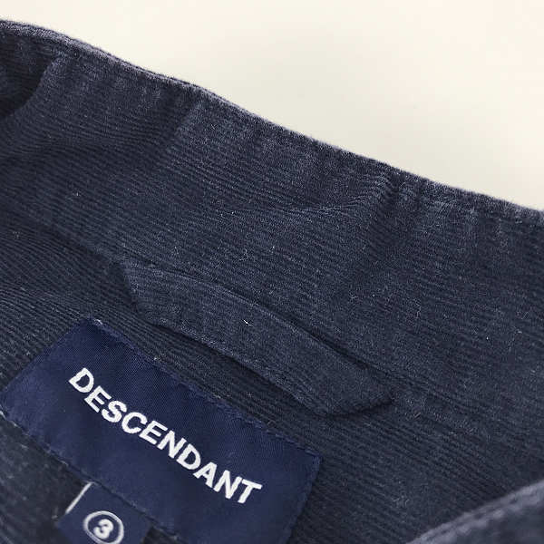 実際に弊社で買取させて頂いたDESCENDANT/ディセンダント コーデュロイ ノーカラーシャツ/3の画像 6枚目