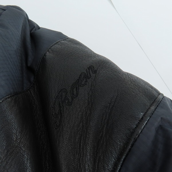 実際に弊社で買取させて頂いたRoen/ロエン 鹿革 レザー切替/スタッズ 裏地レオパード柄 ダブルライダースジャケット 69832029 /46の画像 9枚目