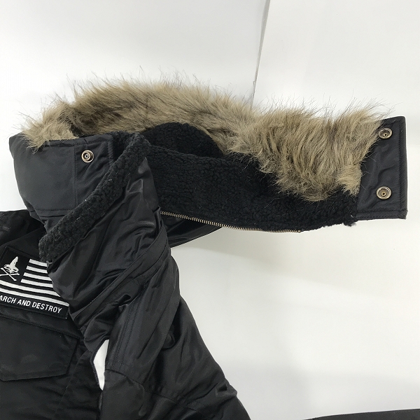 実際に弊社で買取させて頂いた【未使用】HYSTERIC GLAMOUR/ヒステリックグラマー エアフォース プリマロフト コート ジャケット BLACK/ 0204AC01/Sの画像 6枚目