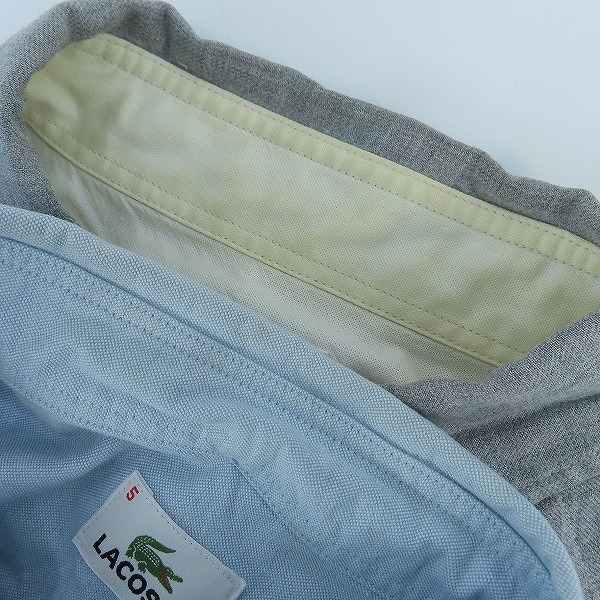 実際に弊社で買取させて頂いたLACOSTE/ラコステ ボタンダウン オックスフォードシャツ/5 2点セットの画像 4枚目