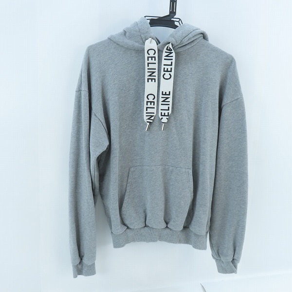実際に弊社で買取させて頂いた【JPタグ】CELINE/セリーヌ ロゴドローコードプルオーバーパーカー 2Y468670Q/S