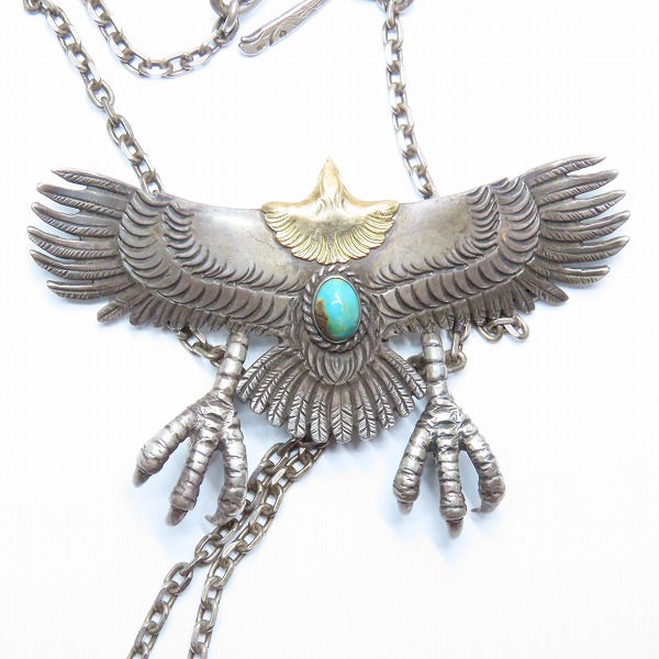 実際に弊社で買取させて頂いたARIZONA FREEDOM/アリゾナフリーダム 頭金 イーグル 先金/上金ハート フェザー/太陽神金メタル チェーン/ペンダントの画像 3枚目