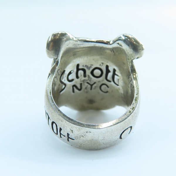 実際に弊社で買取させて頂いたSchott/ショット NYC ブルドッグ リング/19-20号の画像 3枚目