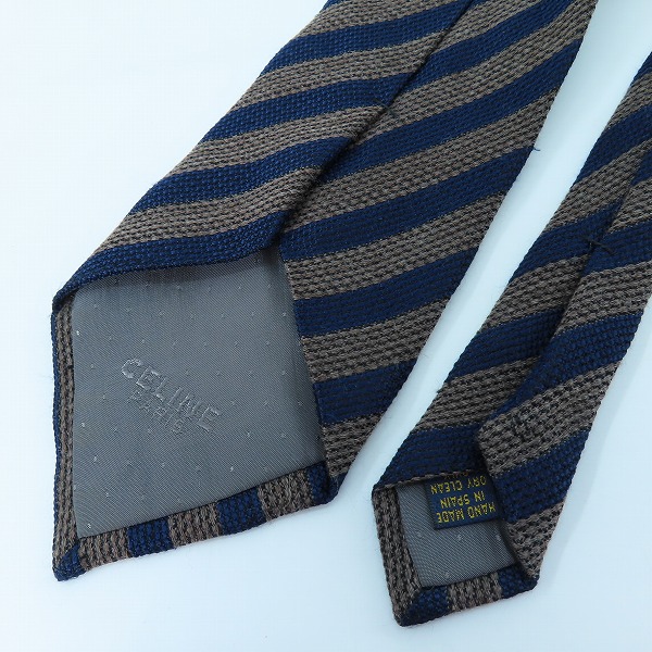 実際に弊社で買取させて頂いたCELINE/セリーヌ ストライプ ウールネクタイの画像 3枚目
