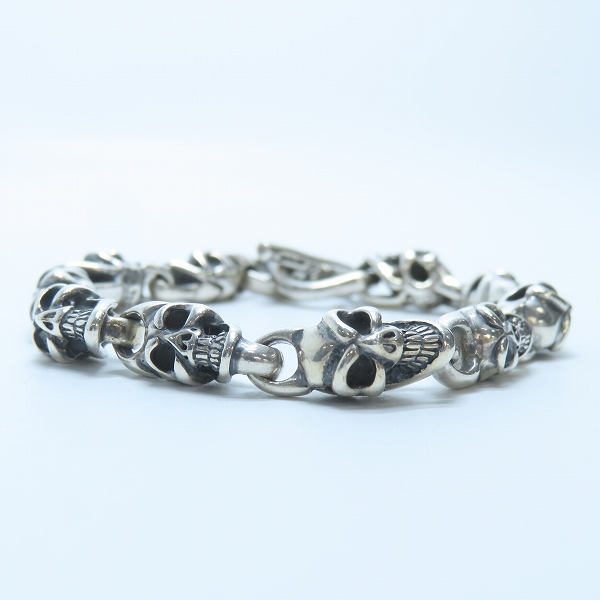 実際に弊社で買取させて頂いたBWL/BILL WALL LEATHER/ビルウォールレザー Small Good Luck Skull Bracelet/スモールグッドラックスカルブレスレットの画像 1枚目
