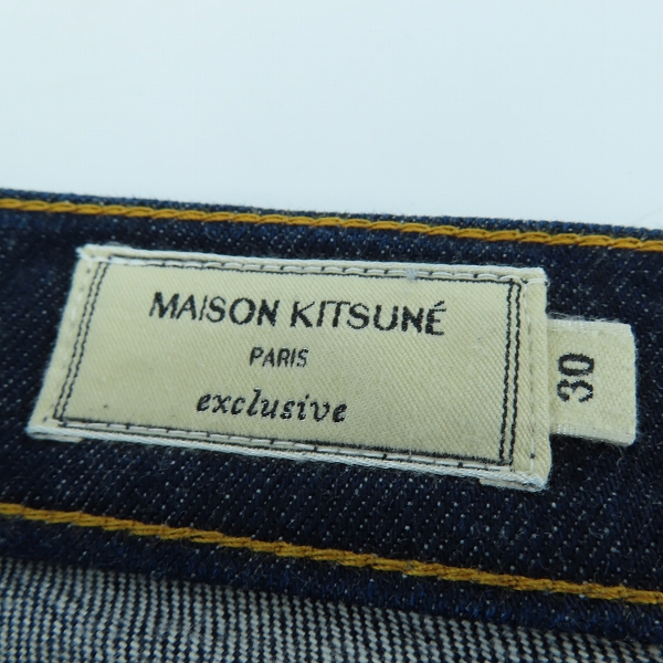 実際に弊社で買取させて頂いたMAISON KITSUNE/メゾンキツネ ストレートデニムパンツ/30の画像 2枚目