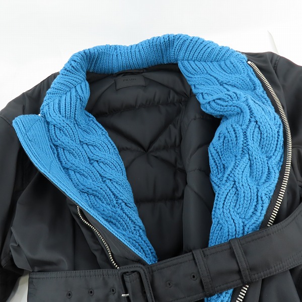 実際に弊社で買取させて頂いたPRADA/プラダ 22AW 三角プレートナイロンブルゾン ボンバージャケット SGC101 S222 1WQ8/Sの画像 6枚目