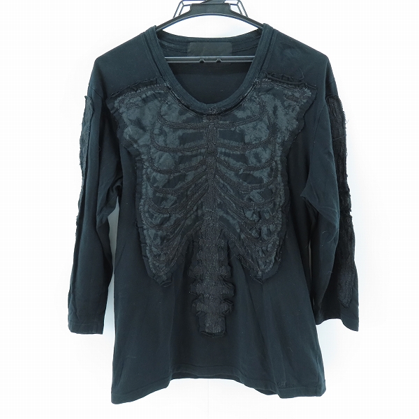 実際に弊社で買取させて頂いたRoen/ロエン スカル ボーン 長袖Tシャツ ブラック 48