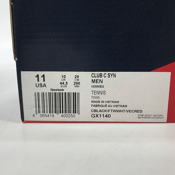 実際に弊社で買取させて頂いた【未使用】THE BLACK EYE PATCH×Reebok/ブラックアイパッチ×リーボック Club C 85/クラブシー GX1140/29.0の画像 8枚目