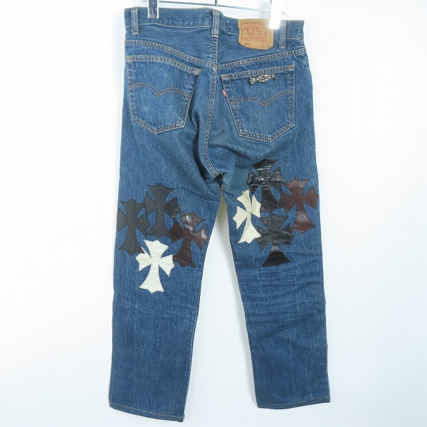 実際に弊社で買取させて頂いたA＆G×LEVIS/エーアンドジー×リーバイス 501xx クロスパッチ/クロスボタン デニムパンツ /W32 L30の画像 1枚目