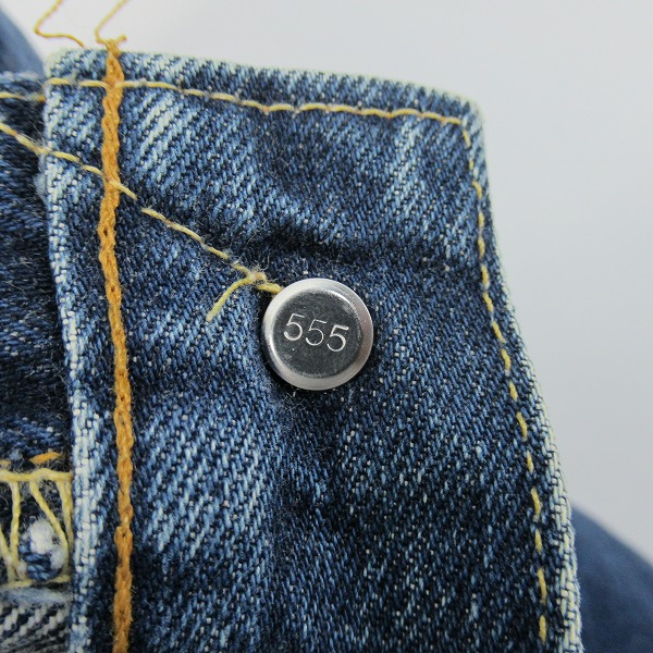 実際に弊社で買取させて頂いたLEVI'S/リーバイス 501XX 刻印555 バレンシア工場製 ビッグE デニムパンツ 紙パッチ 501-0003/W33 L36の画像 4枚目