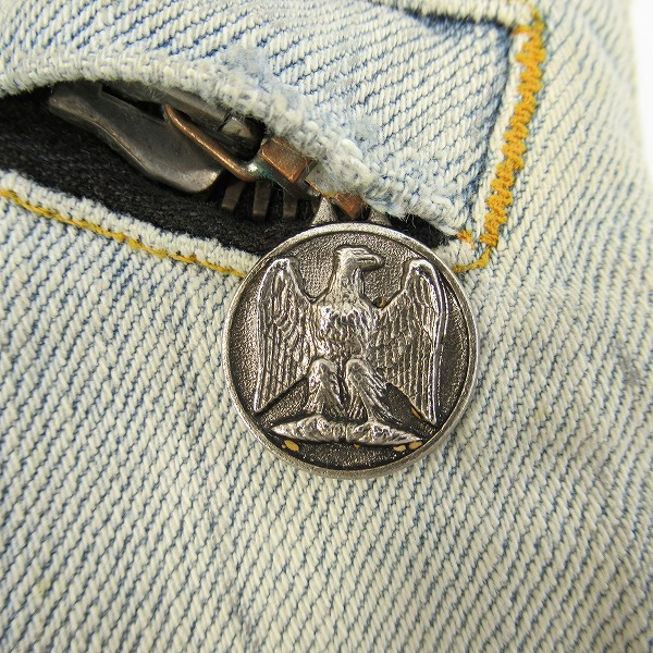 実際に弊社で買取させて頂いたBALMAIN/バルマン バイカーデニムパンツ ブルー/28の画像 7枚目