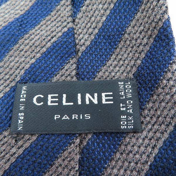 実際に弊社で買取させて頂いたCELINE/セリーヌ ストライプ ウールネクタイの画像 4枚目