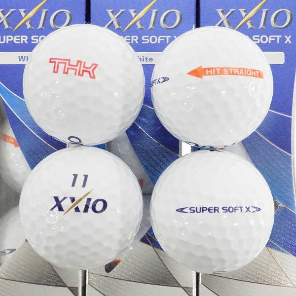 実際に弊社で買取させて頂いた【未使用/オウンネーム】DUNLOP/ダンロップ XXIO/ゼクシオ SUPER SOFT X ゴルフボール ホワイト 1ダースの画像 1枚目