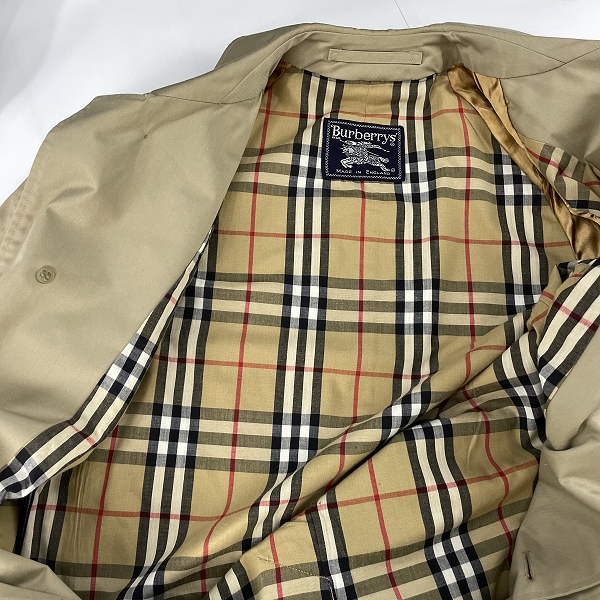実際に弊社で買取させて頂いたBURBERRYS/バーバリーズ 裏地チェック柄 ステンカラーコートの画像 7枚目