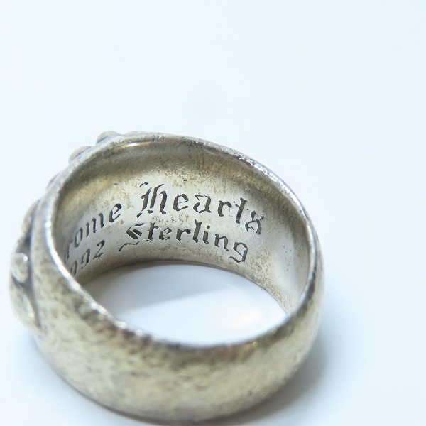 実際に弊社で買取させて頂いたCHROME HEARTS/クロムハーツ FLRL CRS/フローラルクロス リング 18号の画像 7枚目