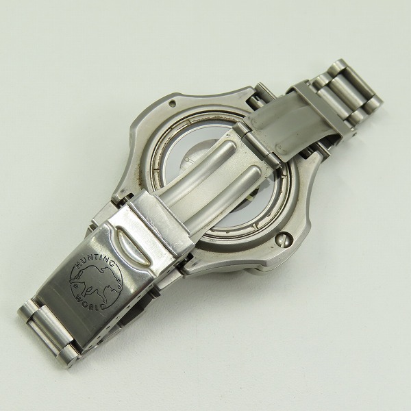 実際に弊社で買取させて頂いたHUNTING WORLD/ハンティングワールド  ムーンフェイズ 腕時計 【動作未確認】の画像 3枚目
