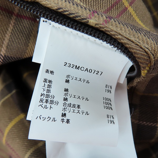実際に弊社で買取させて頂いた【未使用】BARBOURxADAM ET ROPE/バーブァー×アダムエロペ RIDERS JACKET/ライダースジャケット/コート 232MCA0727/36の画像 3枚目