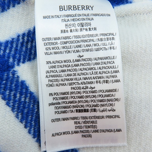 実際に弊社で買取させて頂いたBURBERRY/バーバリー チェックウールブレンドシャツジャケット 8078865/Lの画像 4枚目